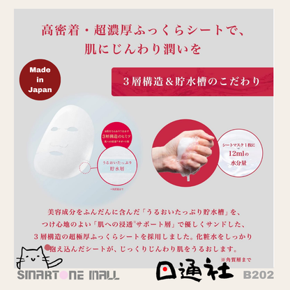 日本製：Lululun 珍貴紅色抗衰老（滋潤）面膜 7 片 (B202) / Made in Japan : Lululun Precious Red Anti-Aging (Moisturizing) Face Mask 7 sheets (B202)