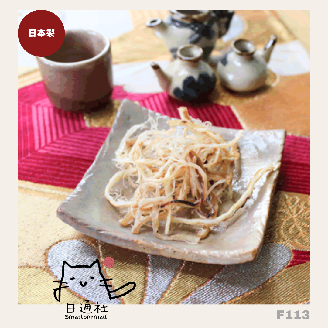 日本製：北海道名產函館小金魷魚絲  [80g / 500g]  (F113) / Made in Japan: Hokkaido Specialty Hakodate Kogane Dried Squid Strips [80g / 500g] (F113)